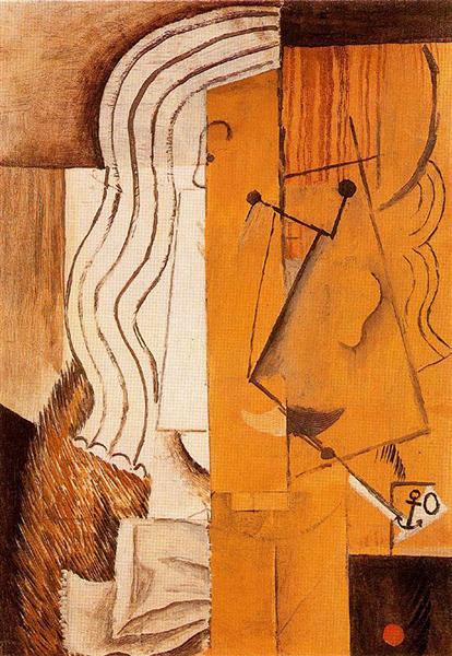 Pablo Picasso Classical Painting Head Of A Man Synthetic Cubism